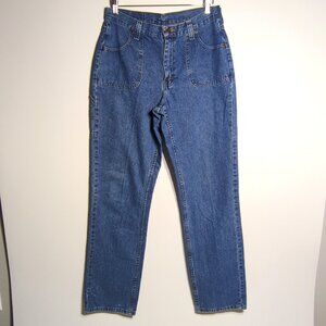 Riders By Lee Jeans Womens 16 Carpenter Denim Mid Rise Straight Leg